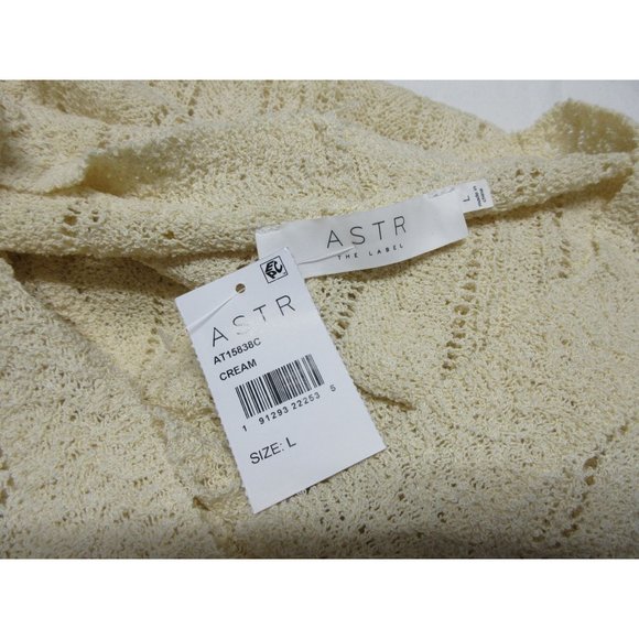 ASTR wrap front pointelle knit sweater - Picture 6 of 11
